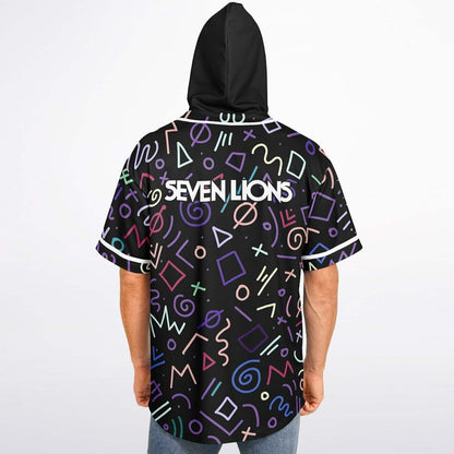 Seven Lions Black Body Rave Hooded Baseball Jersey