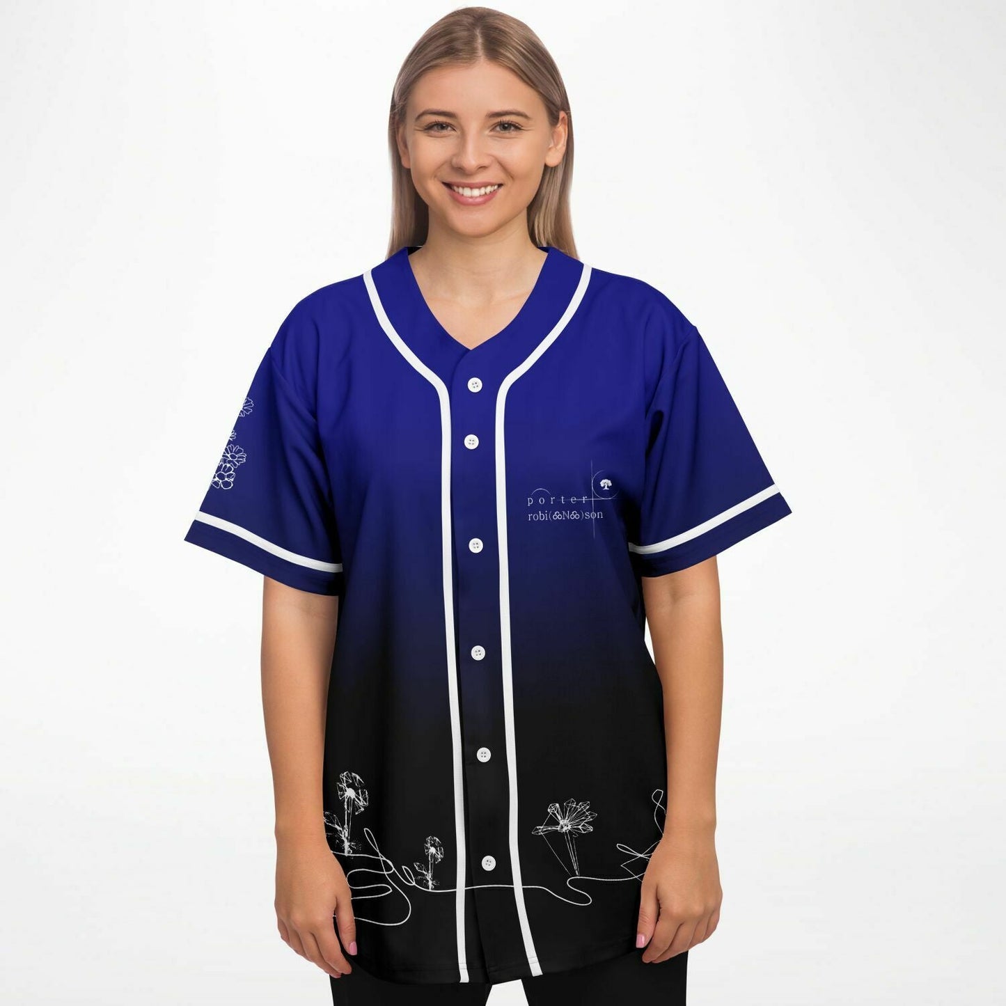 Porter Robinson Royal Blue Outline Dove Rave Baseball Jersey