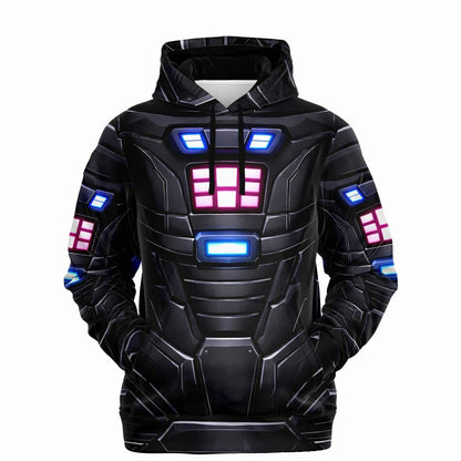 Astro Ave Black Mech Armor Rave Hoodie