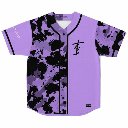 The Chainsmokers Light Purple Black Paint Rave Baseball Jersey