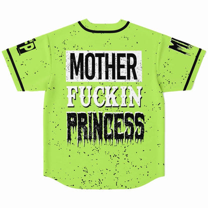 Neon Lime Grunge Paint Rave Baseball Jersey