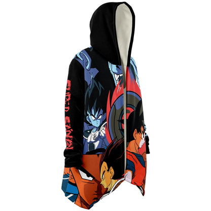 Black Anime Warrior Rave Cloak