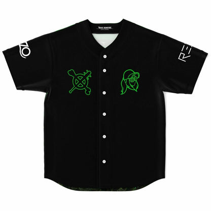 REZZ Black Green Optical Rave Baseball Jersey