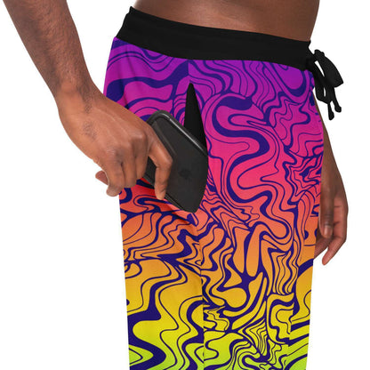 Full Rainbow Trippy Liquid Rave Joggers