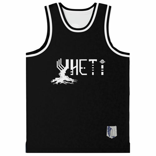 YHETI Black Body Wordmark Rave Basketball Jersey