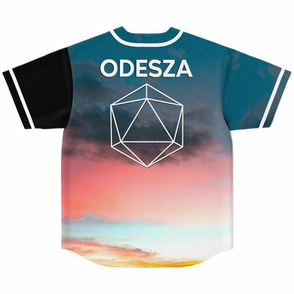 ODESZA Teal Half Pastel Rave Baseball Jersey