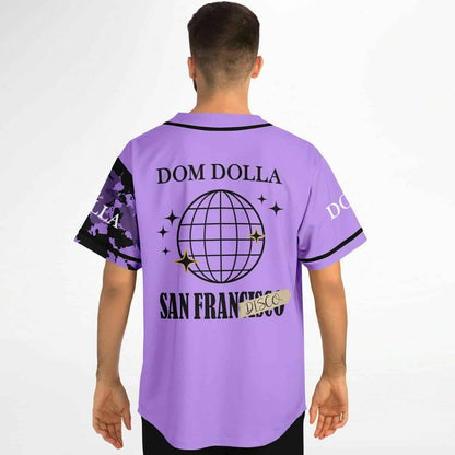 Dom Dolla Lavender Black Paint Rave Baseball Jersey