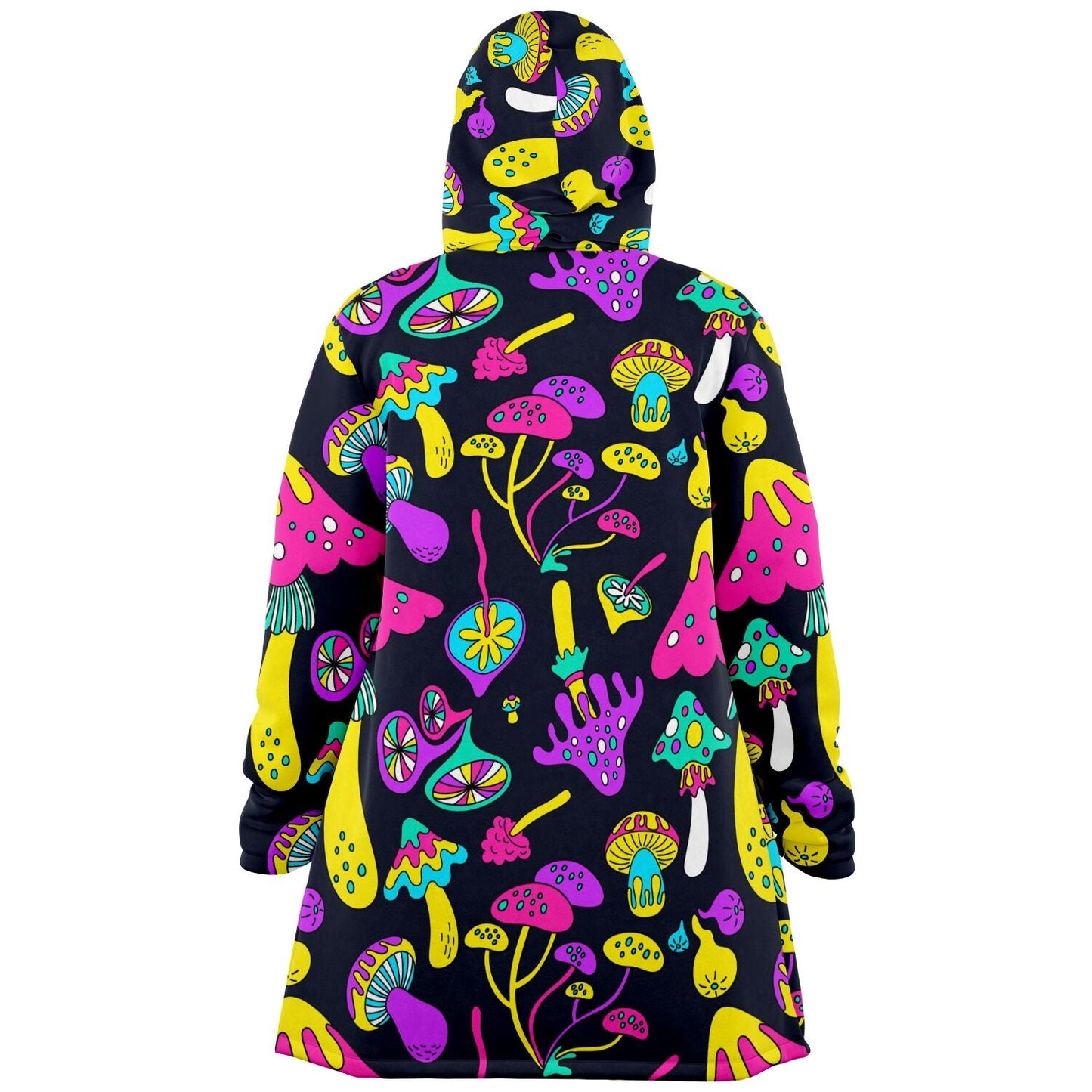 Dark Navy Psychedelic Mushrooms Rave Cloak