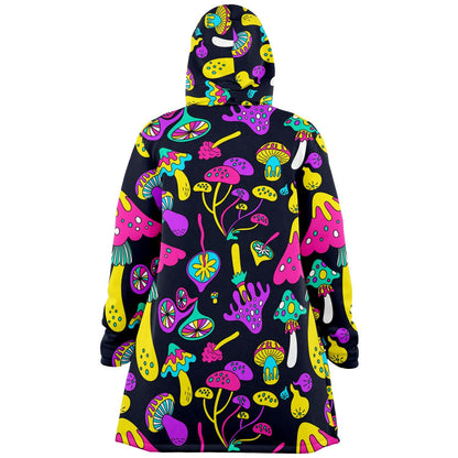 Dark Navy Psychedelic Mushrooms Rave Cloak