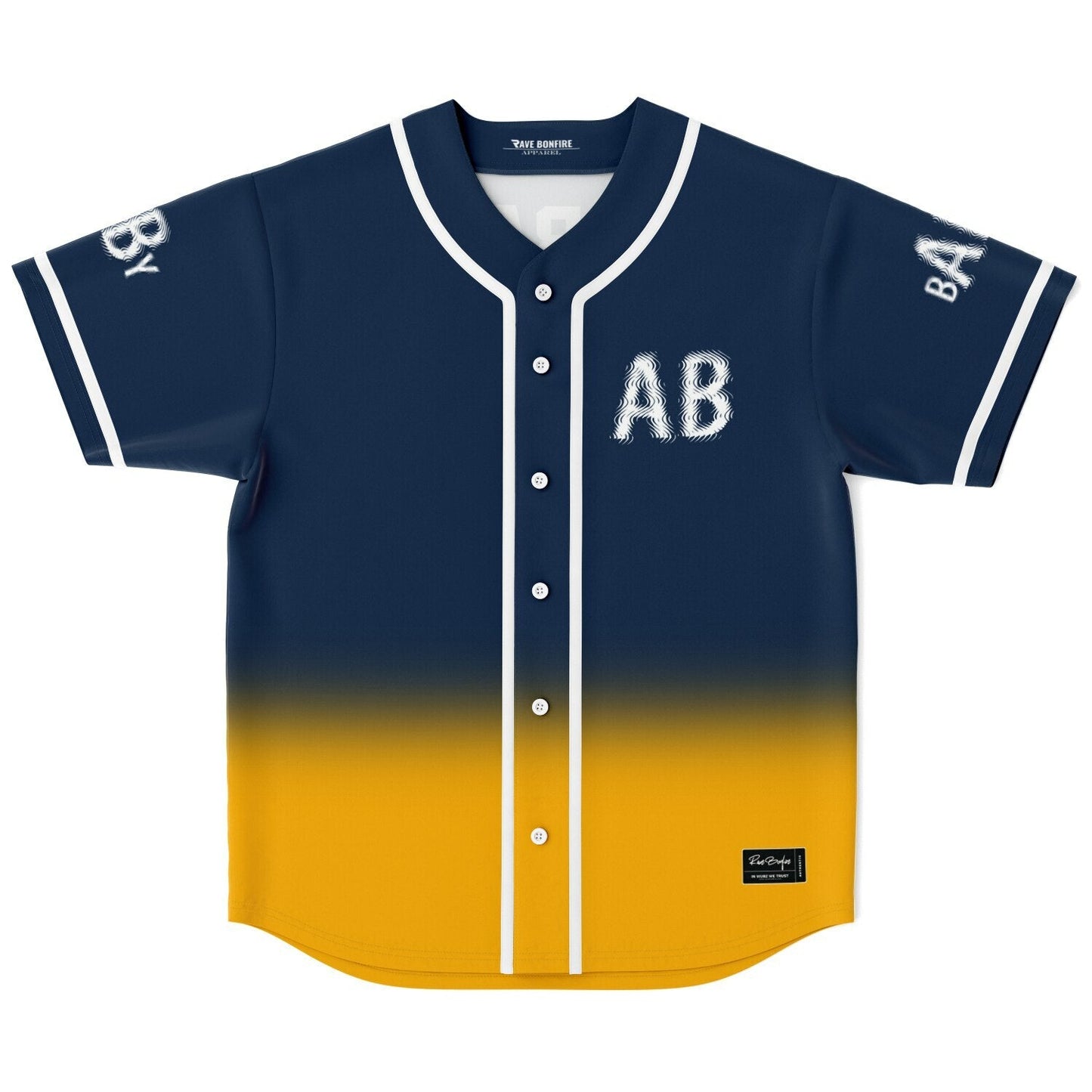 Navy Blue Cartoon Walking Rave Baseball Jersey