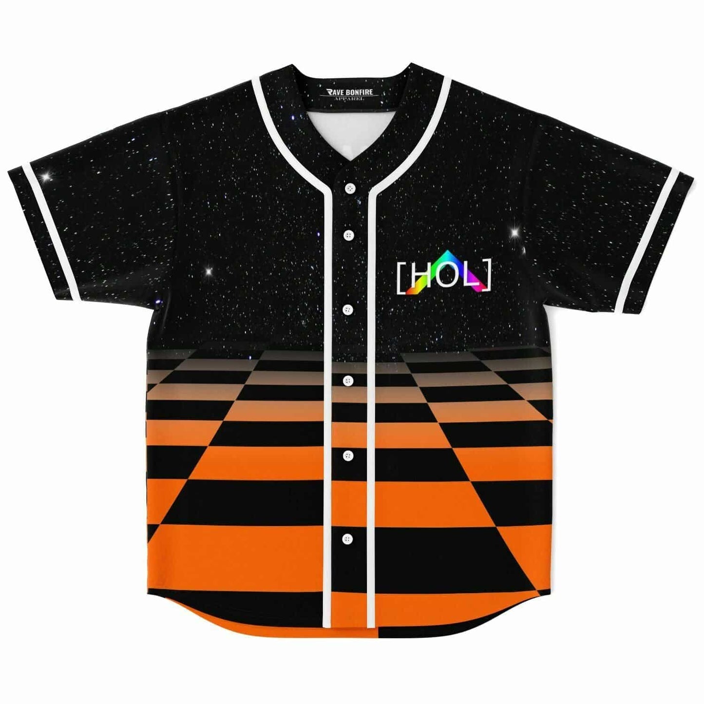 Black Starry Night Sky Rave Baseball Jersey
