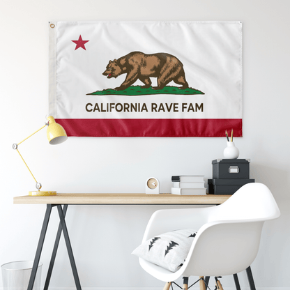 White California Republic Rave Flag