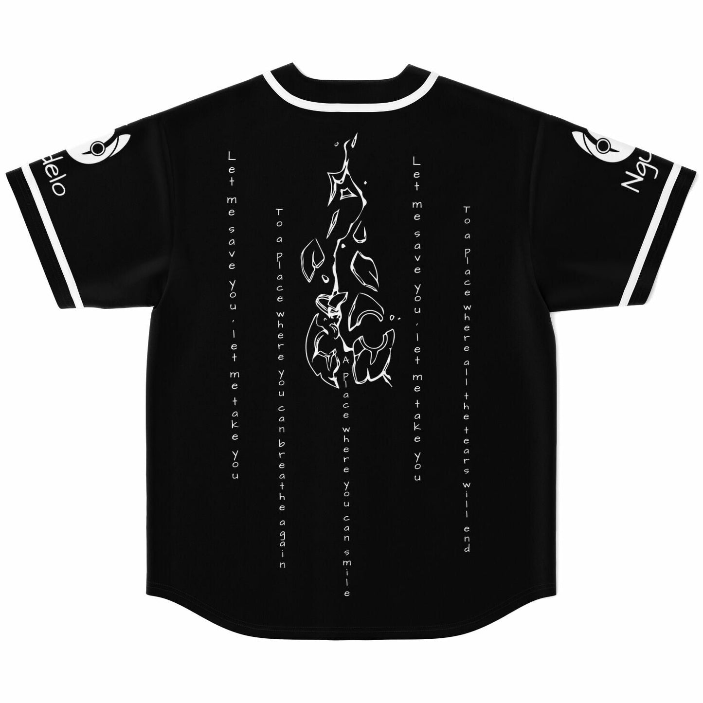 Black Gold Circular Rave Baseball Jersey