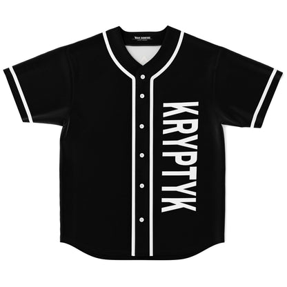 Kryptyk Black Hooded Mystery Rave Baseball Jersey