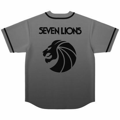 Seven Lions Grey Lion Head Rave Baseball Jersey