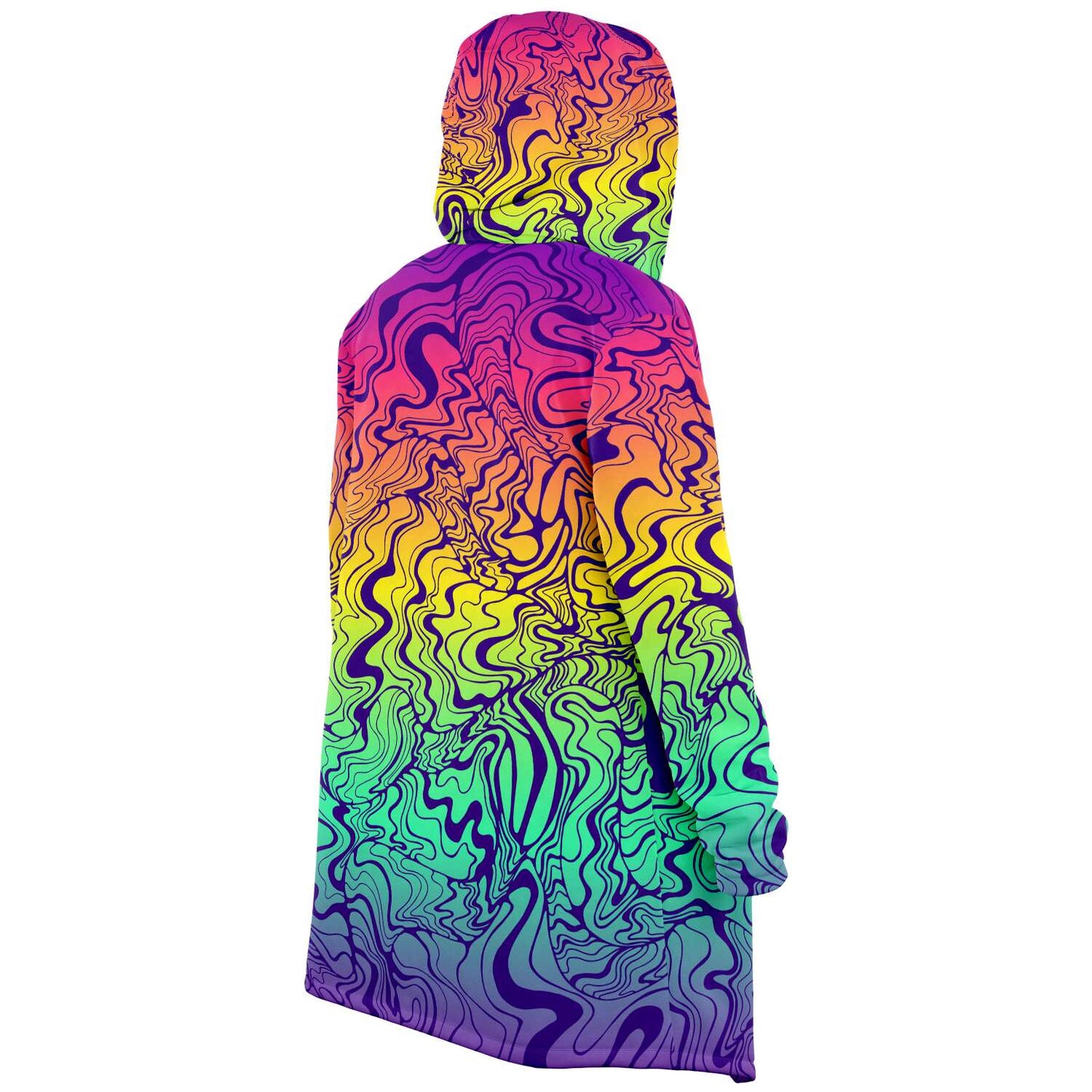 Full Rainbow Trippy Liquid Rave Cloak