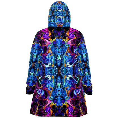 Deep Blue Symmetrical Fluid Rave Cloak
