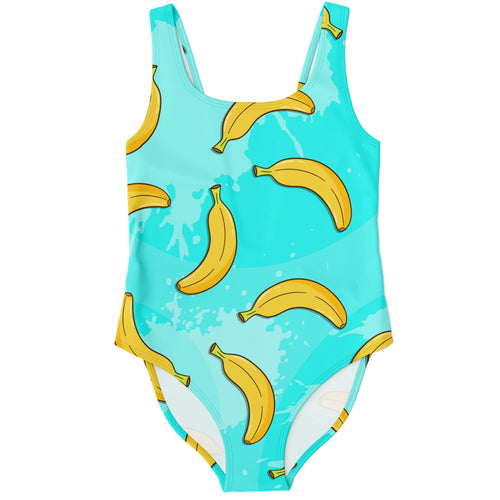Turquoise Scattered Cartoon Rave Swimsuit