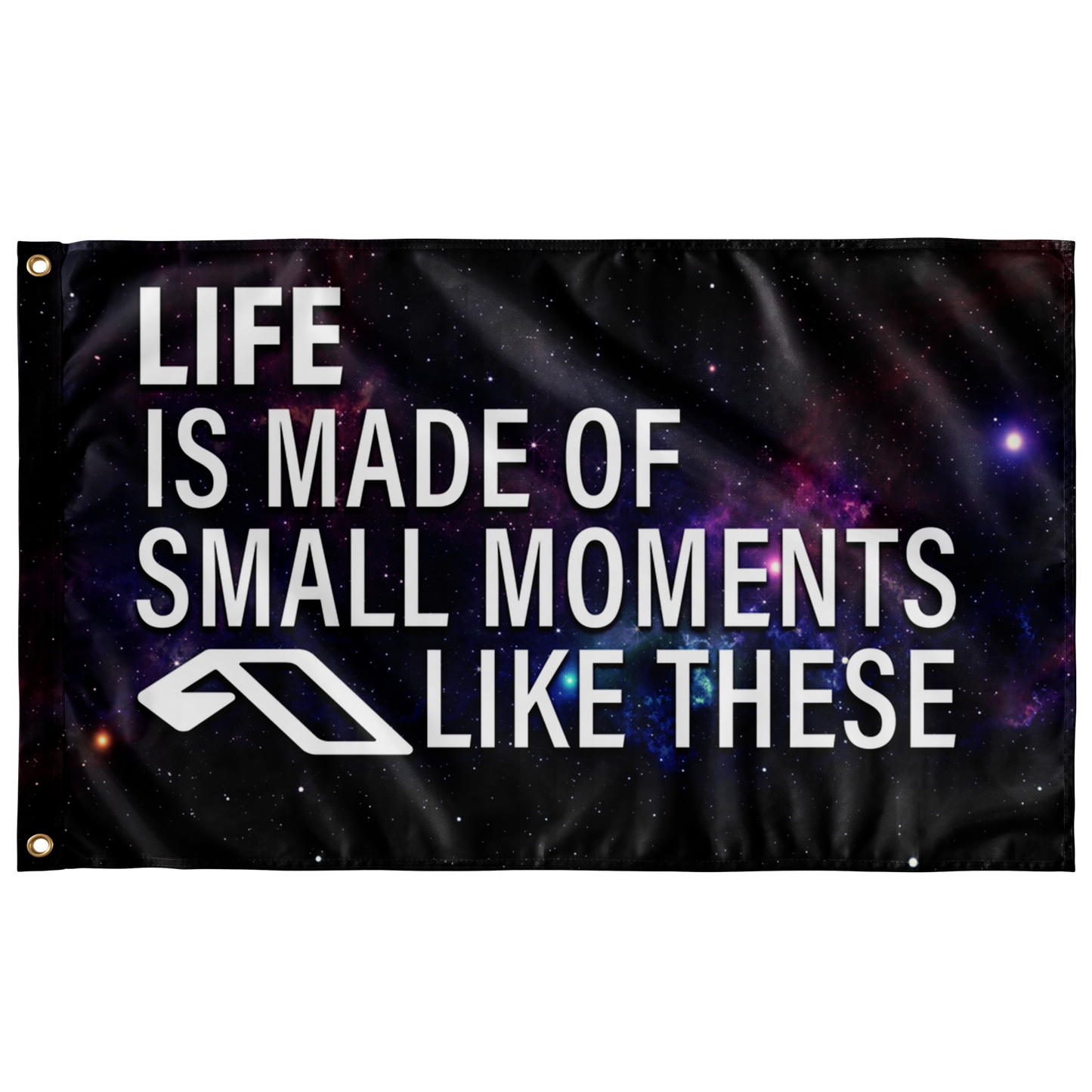 Anjunabeats Black Galaxy Motivational Quote Rave Flag