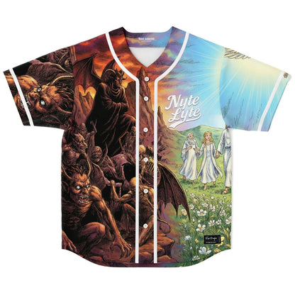 Bright Heaven Vs Hell Rave Baseball Jersey