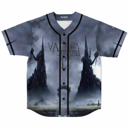 Sullivan King Dark Grey Fantasy Landscape Rave Baseball Jersey