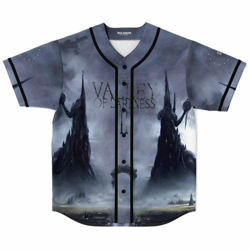 Sullivan King Dark Grey Fantasy Landscape Rave Baseball Jersey