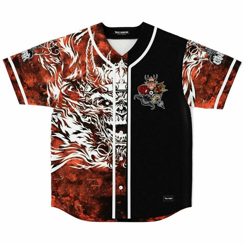 GWAR Red Black White Tribal Rave Baseball Jersey