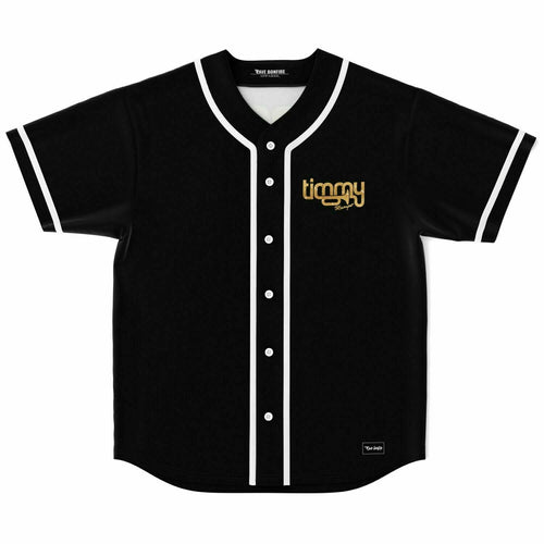 Timmy Trumpet Black Gold Script Rave Baseball Jersey