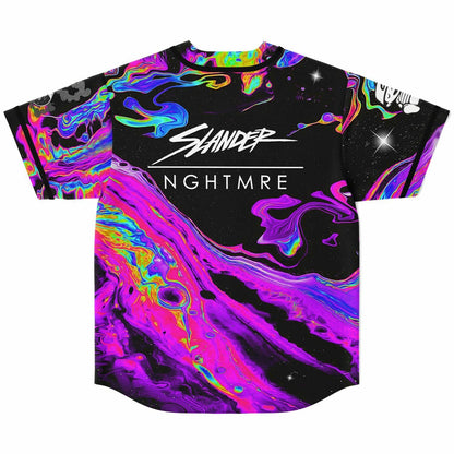 TroyBoi Black Psychedelic Liquid Rave Baseball Jersey