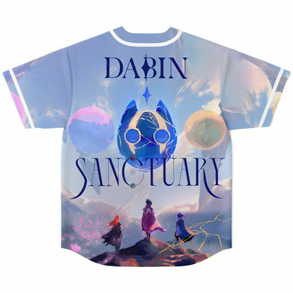 DABIN Soft Blue Anime Fantasy Rave Baseball Jersey