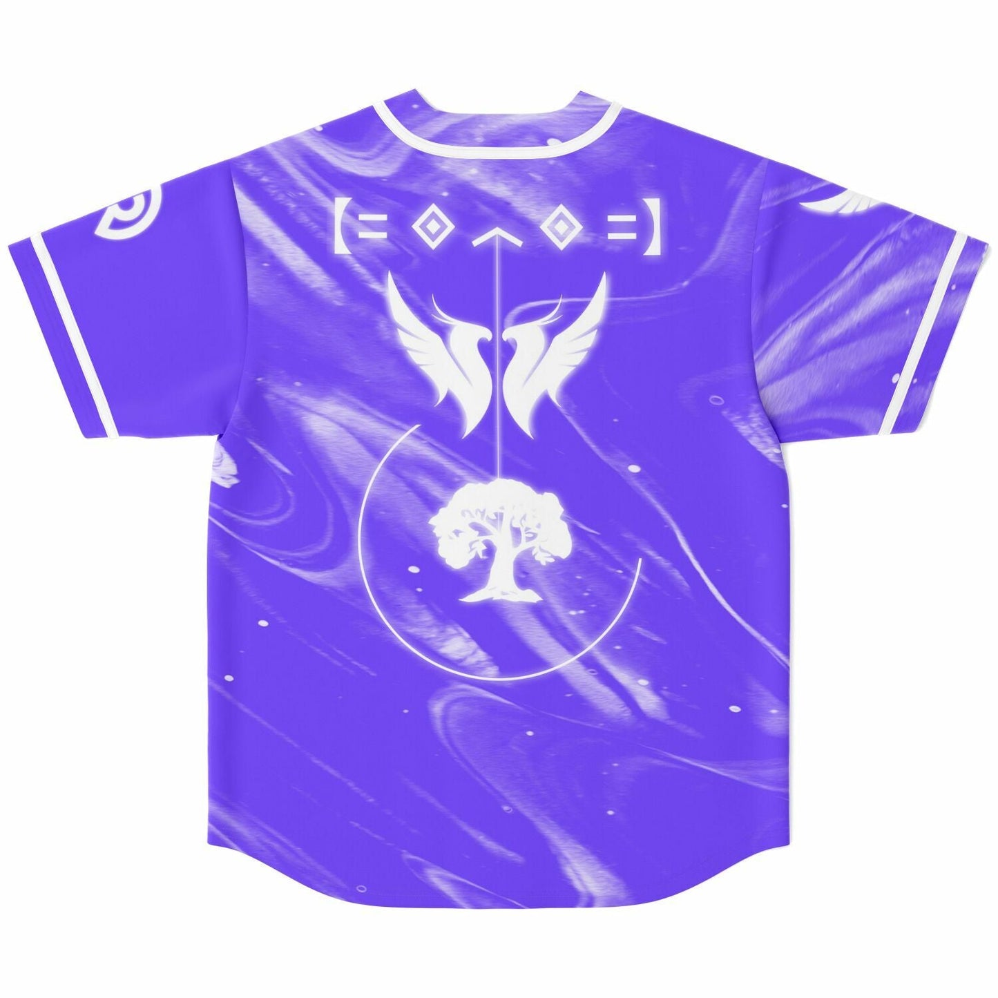Bright Purple White Phoenix Rave Baseball Jersey