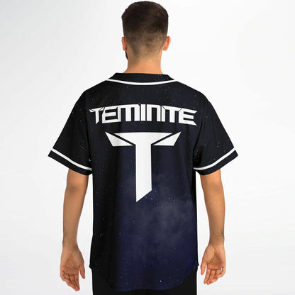 Teminite Deep Navy Night Sky Rave Baseball Jersey