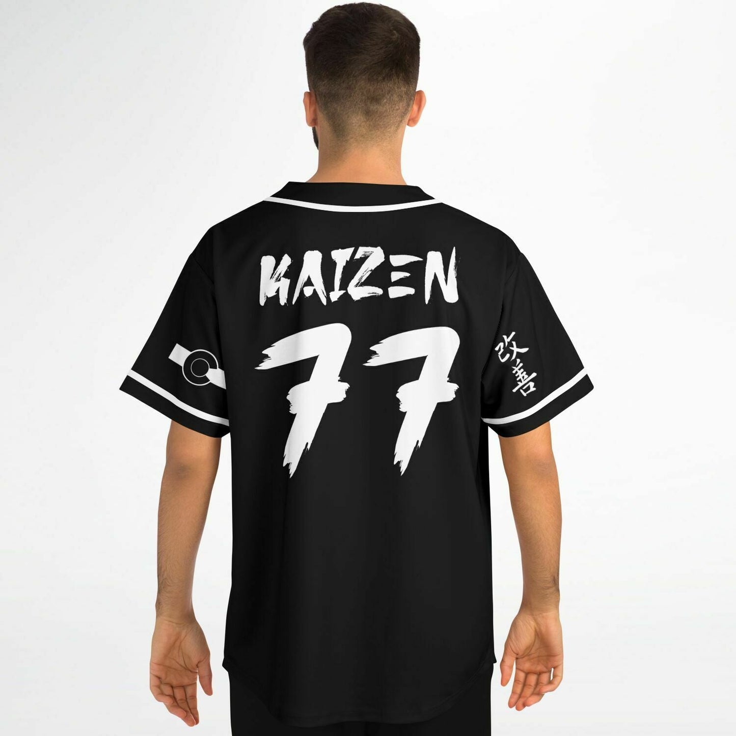 Black White Line Rave Baseball Jersey