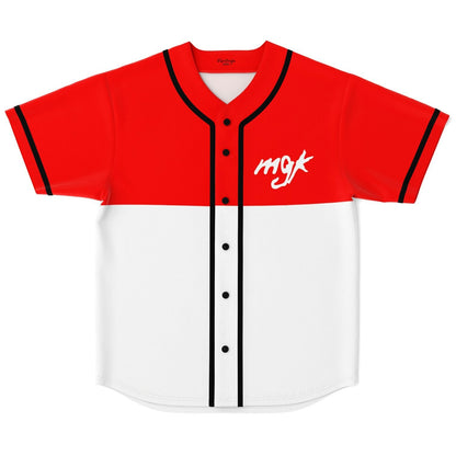 mgk Red White Block Baseball Rave Baseball Jersey
