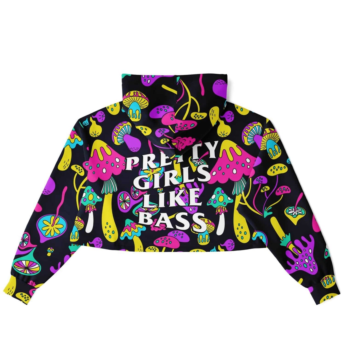 Acid Mushrooms Cropped Hoodie