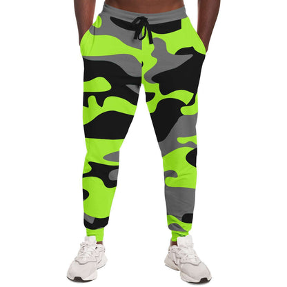 Neon Lime Camouflage Rave Joggers