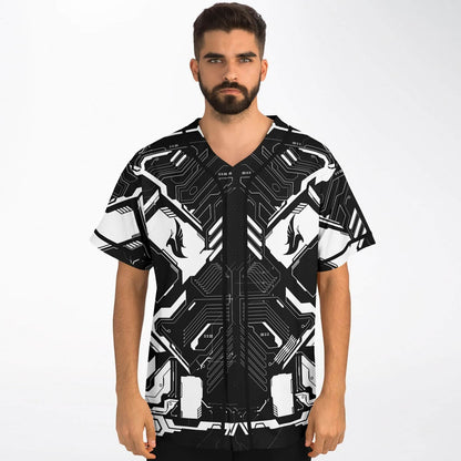 Illenium Black White Mechanical Rave Baseball Jersey