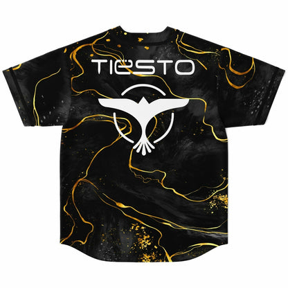 Tiësto Black Gold Marble Rave Baseball Jersey