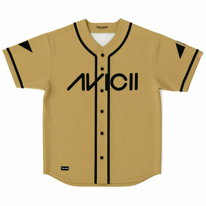 Avicii Tan Wordmark Triangle Rave Baseball Jersey