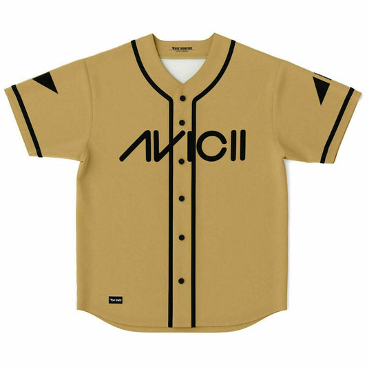 Avicii Tan Wordmark Triangle Rave Baseball Jersey