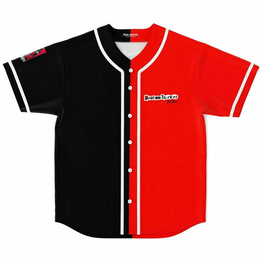 Split Black Half Rave Baseball Jersey