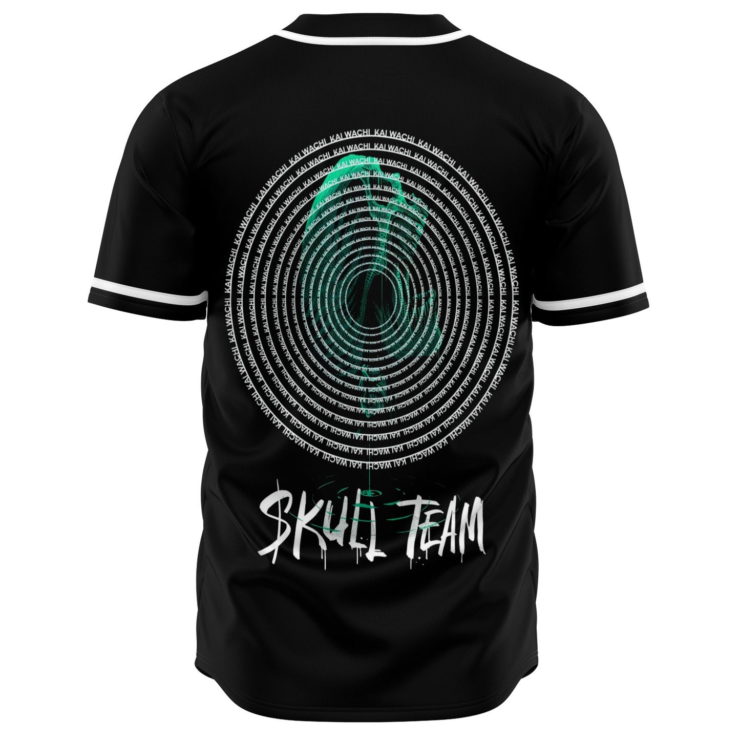 Kai Wachi Black Skull Formed Rave Baseball Jersey