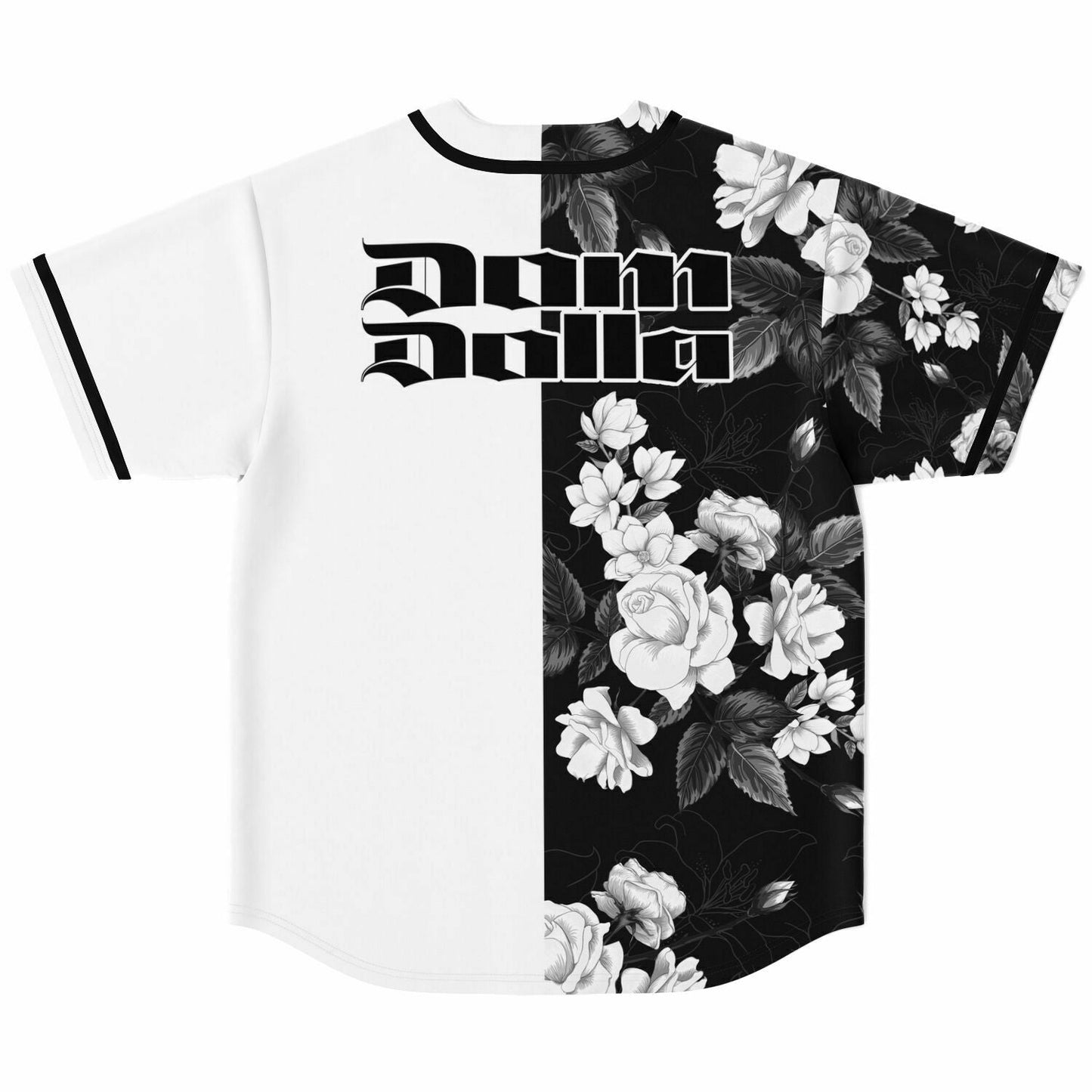 Dom Dolla Black White Vintage Roses Rave Baseball Jersey