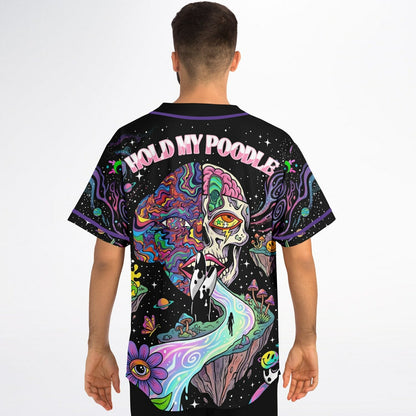 Black Psychedelic Melting Rave Baseball Jersey