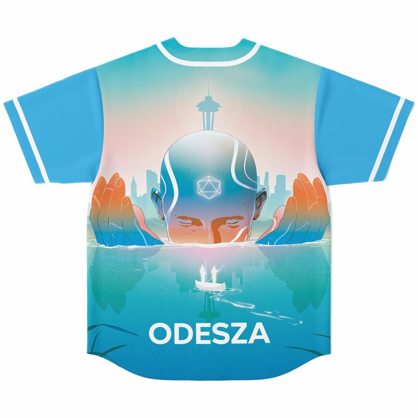 ODESZA Sky Blue Surreal Figure Rave Baseball Jersey