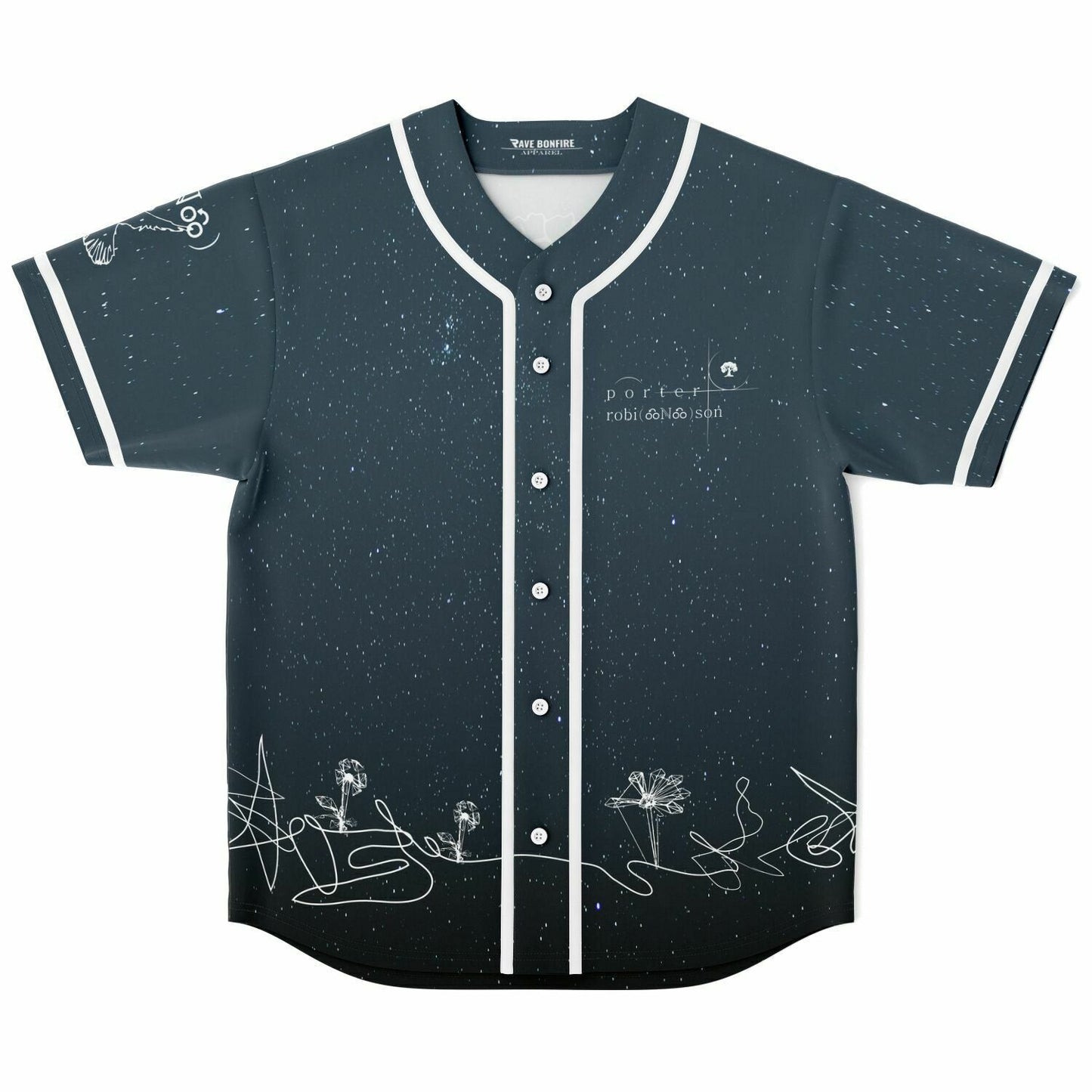 Porter Robinson Dark Navy Starfield Rave Baseball Jersey