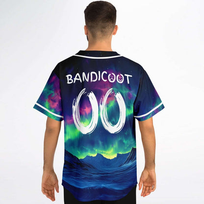 Deep Blue Aurora Borealis Rave Baseball Jersey