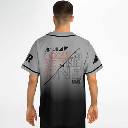 Avicii Grey Black No Illustrative Rave Baseball Jersey
