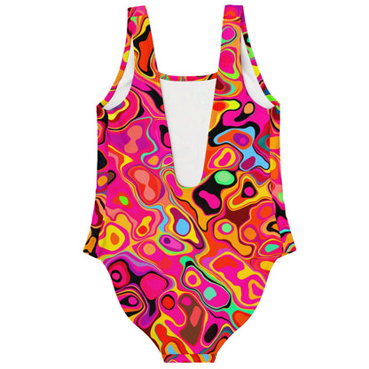 Hot Pink Abstract Psychedelic Rave Swimsuit