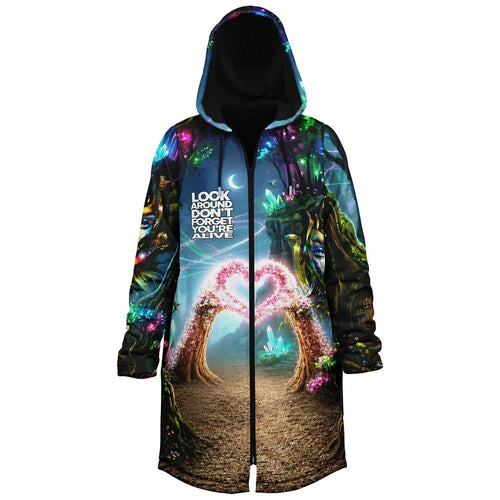 Electric Forest Deep Teal Enchanted Glowing Rave Cloak